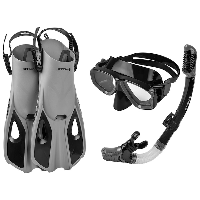 Kit de Mergulho Vollo Máscara + Snorkel - Nadadeira 35 a 39 - Foto 1