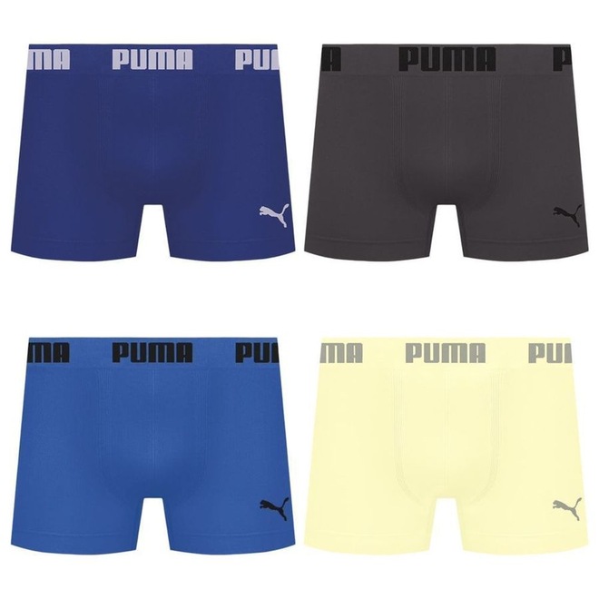 Kit 4 Cuecas Puma Boxer Sem Costura Masculina - Foto 1