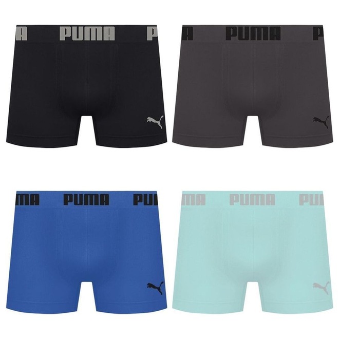 Kit 4 Cuecas Puma Boxer Sem Costura Masculina - Foto 1