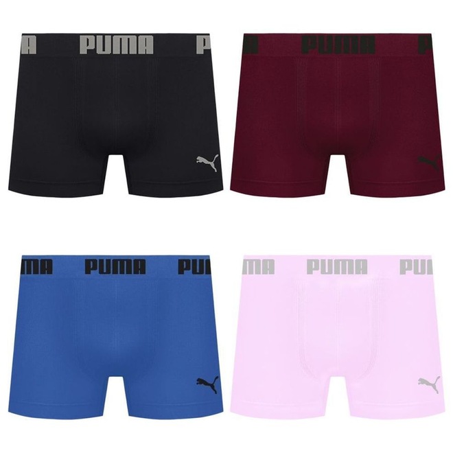 Kit 4 Cuecas Puma Boxer Sem Costura Masculina - Foto 1