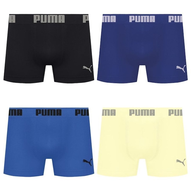 Kit 4 Cuecas Puma Boxer Sem Costura Masculina - Foto 1