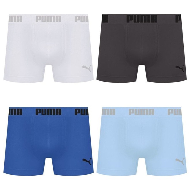 Kit 4 Cuecas Puma Boxer Sem Costura Masculina - Foto 1