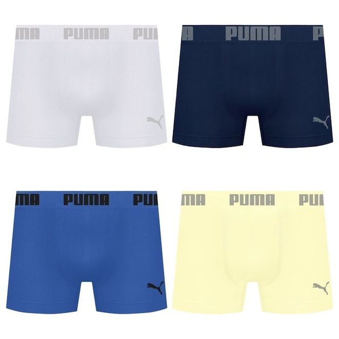 Kit 4 Cuecas Puma Boxer Sem Costura Masculina - Foto 1