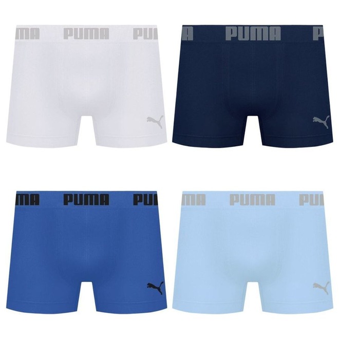 Kit 4 Cuecas Puma Boxer Sem Costura Masculina - Foto 1
