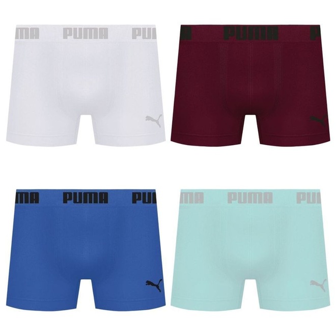 Kit 4 Cuecas Puma Boxer Sem Costura Masculina - Foto 1
