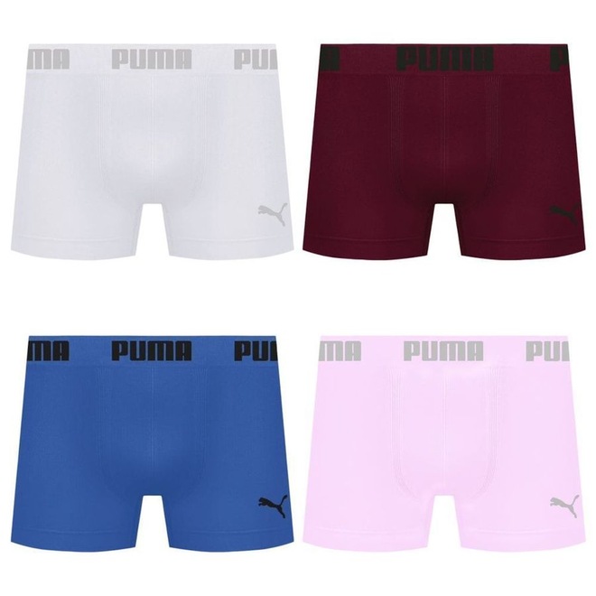 Kit 4 Cuecas Puma Boxer Sem Costura Masculina - Foto 1