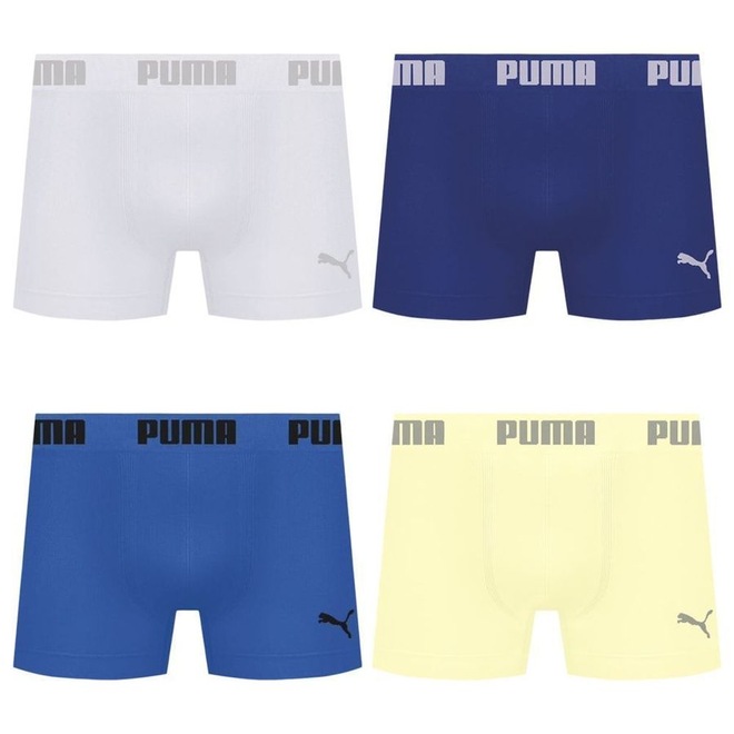 Kit 4 Cuecas Puma Boxer Sem Costura Masculina - Foto 1