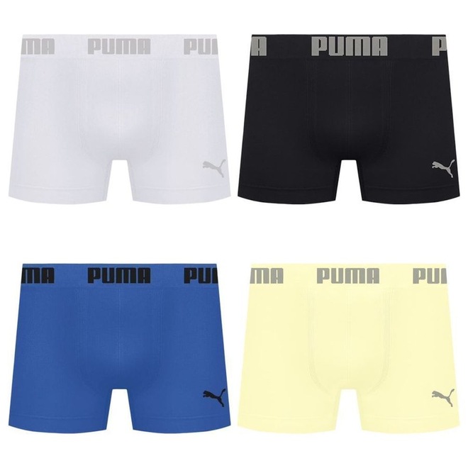 Kit 4 Cuecas Puma Boxer Sem Costura Masculina - Foto 1