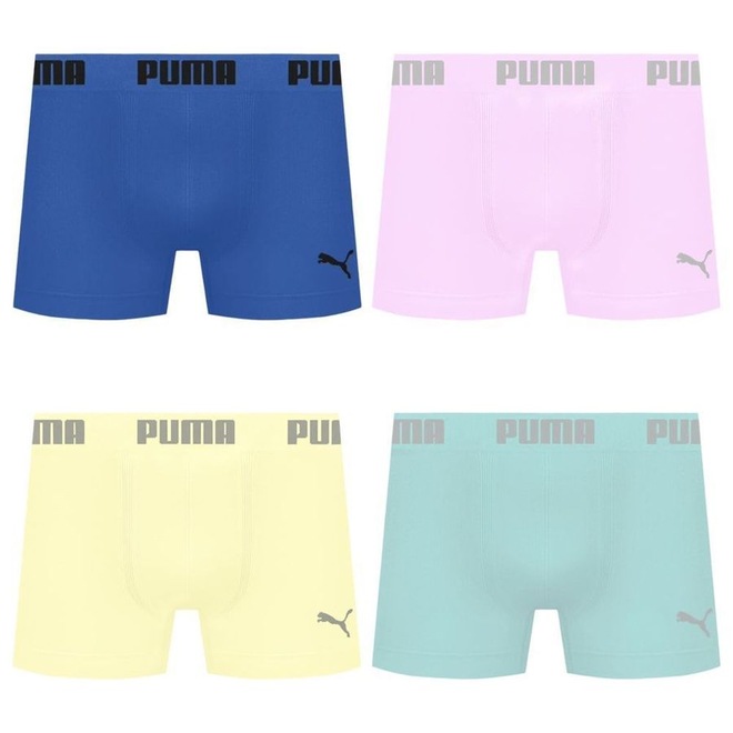 Kit 4 Cuecas Puma Boxer Sem Costura Masculina - Foto 1