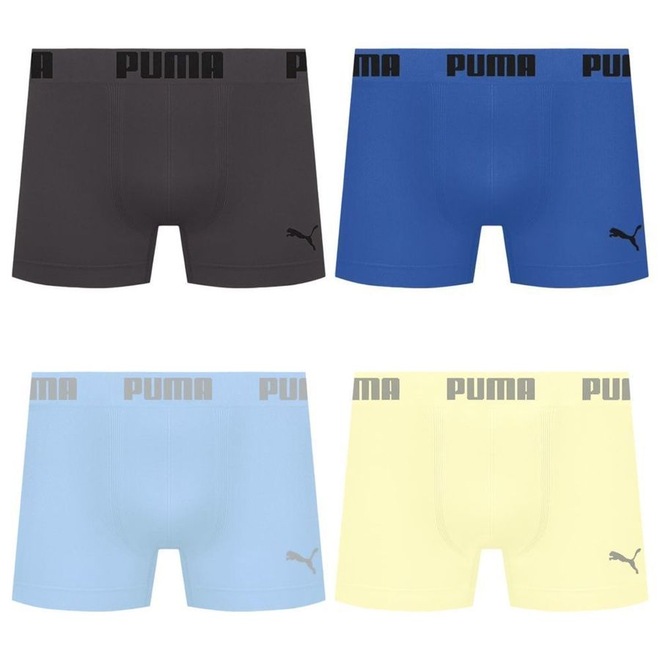 Kit 4 Cuecas Puma Boxer Sem Costura Masculina - Foto 1