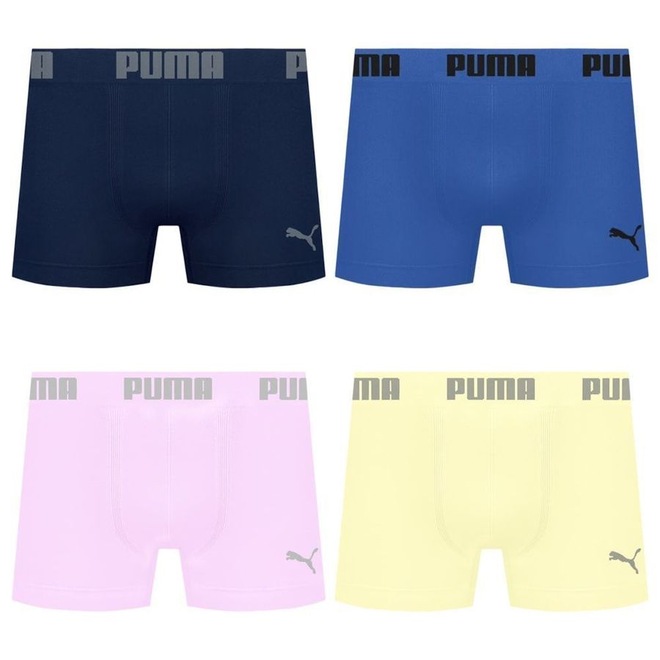 Kit 4 Cuecas Puma Boxer Sem Costura Masculina - Foto 1