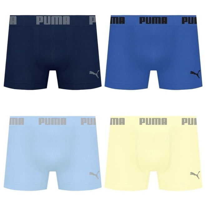 Kit 4 Cuecas Puma Boxer Sem Costura Masculina - Foto 1
