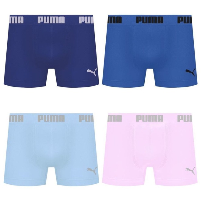 Kit 4 Cuecas Puma Boxer Sem Costura Masculina - Foto 1