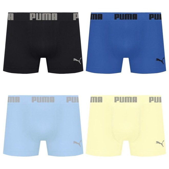 Kit 4 Cuecas Puma Boxer Sem Costura Masculina - Foto 1