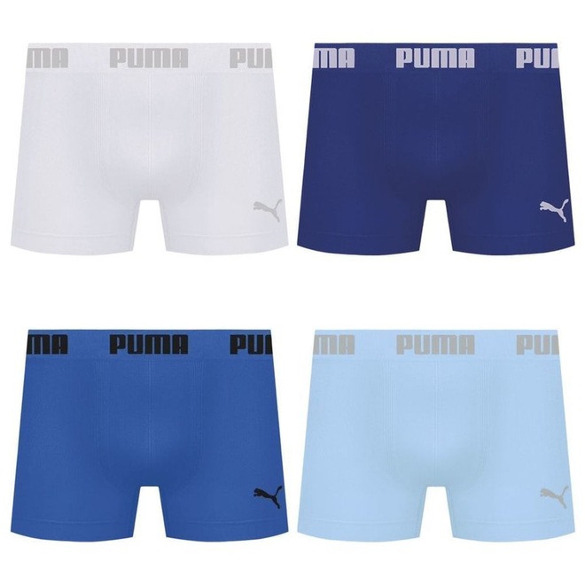 Kit 4 Cuecas Puma Boxer Sem Costura Masculina - Foto 1