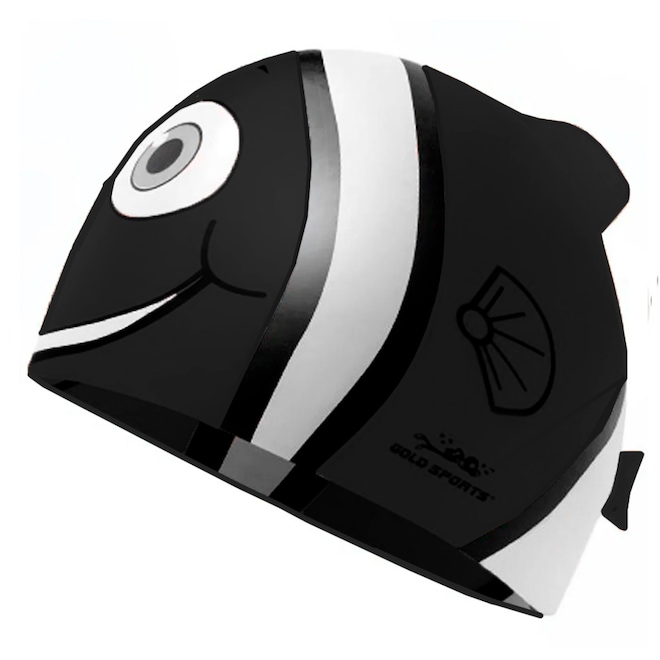 Touca de Natação Gold Sports Kids Fish de Silicone - Foto 1