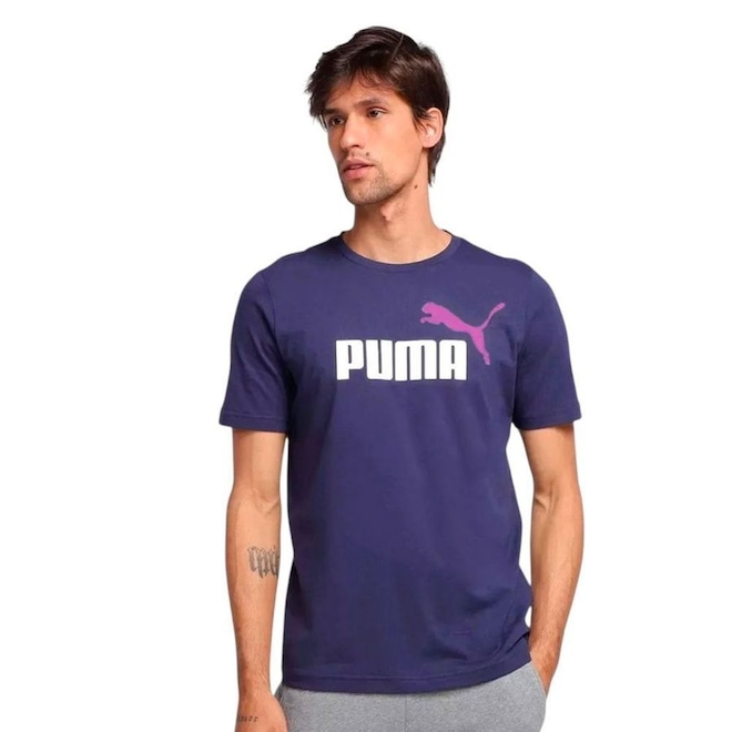 Camiseta Puma Ess 2 Color NO. 1 Logo Masculina - Foto 1