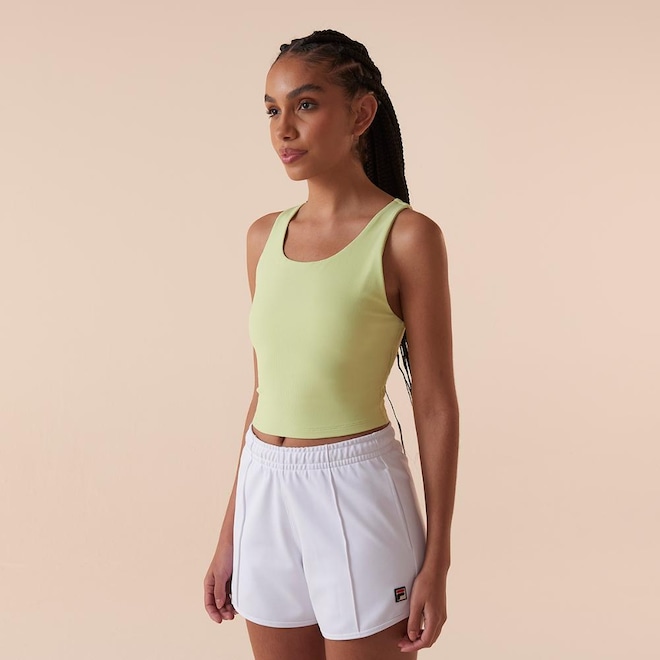 Camiseta Regata Fila Challenger Longline Bra Top Feminina - Foto 1