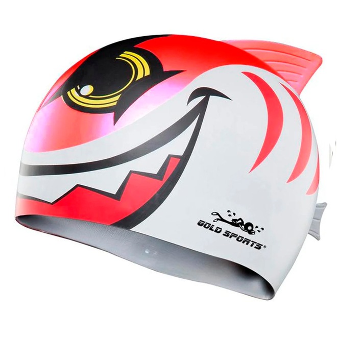 Touca de Natação Gold Sports New Shark Infantil - Foto 1