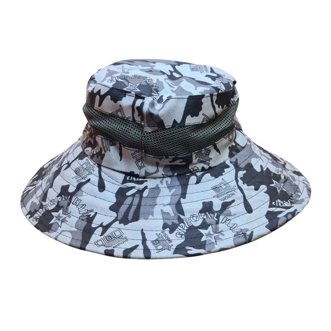 Chapéu DK Camuflado Australiano Canavieiro Respirável Pesca - Foto 1