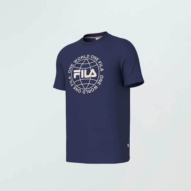 Camiseta Fila One World Letter Masculina - Foto 1
