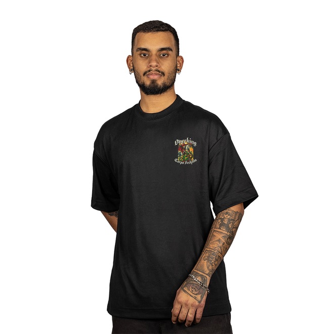 Camiseta Overking Oversized Suedine São Jorge Masculina - Foto 1