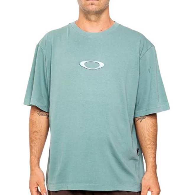 Camiseta Oakley Heritage Ellipse Metal SM26 Masculina - Foto 1