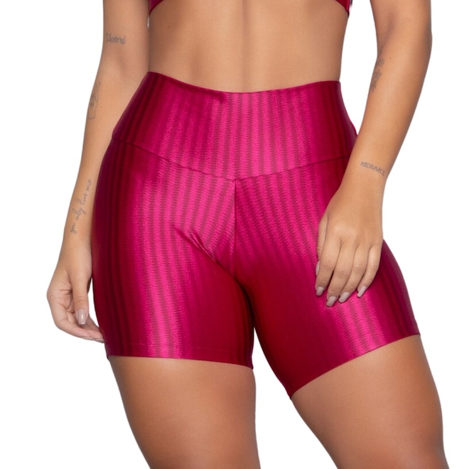 Short Fitness Ikat New Zig 3D Vekyo Poliamida - Moda Fitness - Feminina - Foto 1