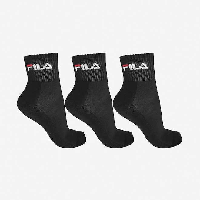 Meia Cano Médio Fila Br Unissex - 3 pares - Foto 1