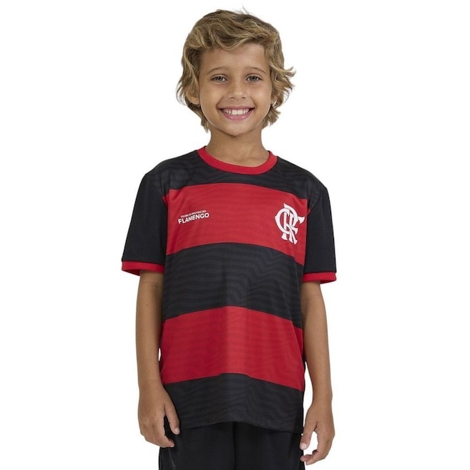 Camisa Braziline Flamengo Emoção Infantil - Foto 1