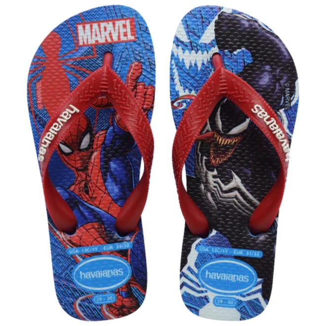 Chinelo Infantil Havaianas Top Marvel II Homem Aranha - Foto 1