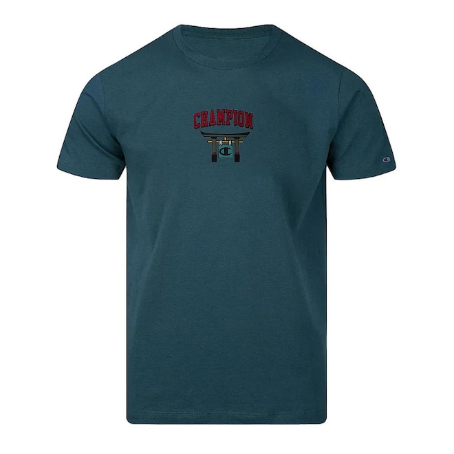 Camiseta Champion Tokyo Graphic Verde Masculina - Foto 1