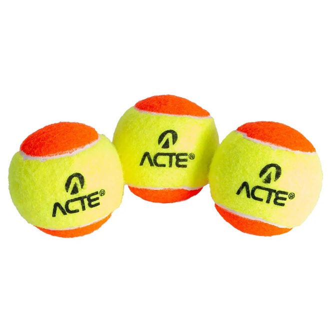 Bola de Beach Tennis Stage 2 Acte Sports - Pack com 3 Bolas - Foto 1