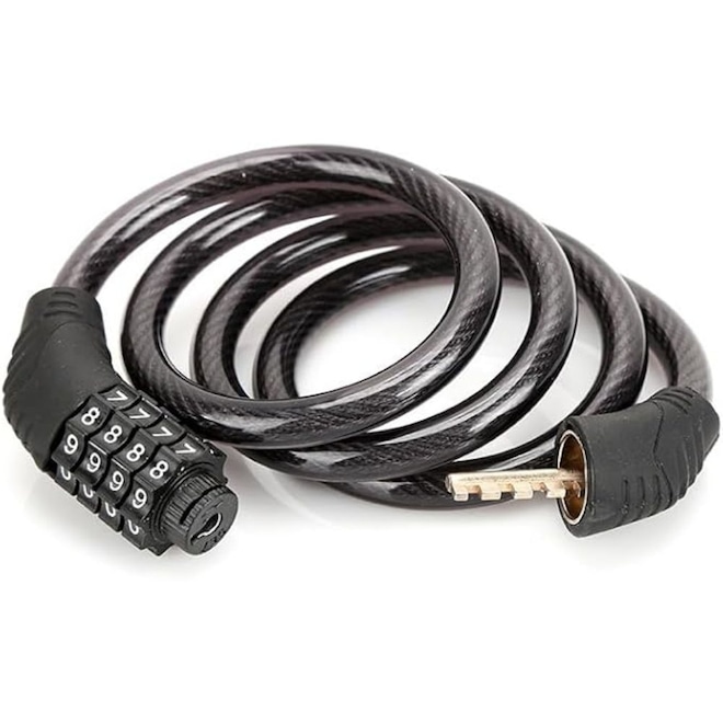 Cadeado de Segurança TJK Para Bicicleta Bike Moto com Senha de Dígitos 8mm Aço Reforçado 65cm - Foto 1