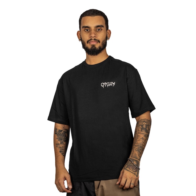 Camiseta Oakley Melted Metal Masculina - Foto 1