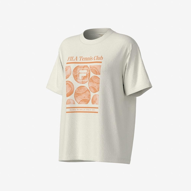 Camiseta Fila Oversized Letter Graphic Feminina - Foto 1