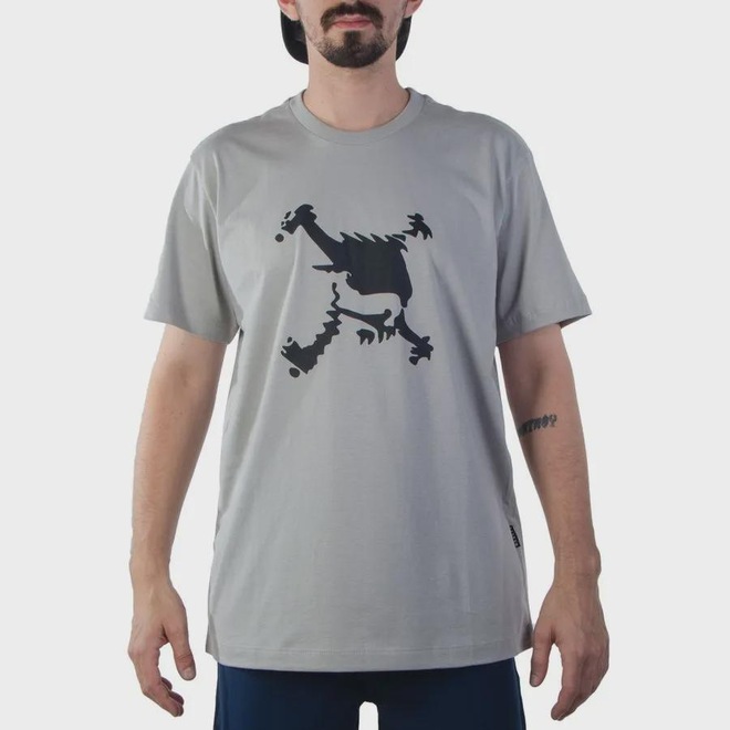 Camiseta Oakley Heritage Skull Tee Cement Masculino - Foto 1
