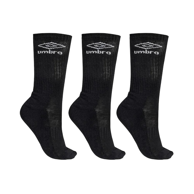 Meia Cano Médio Umbro Tripack Unissex - Foto 1