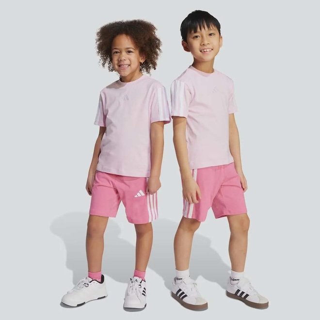 Conjunto adidas Essentials 3 Stripes Infantil - Foto 1