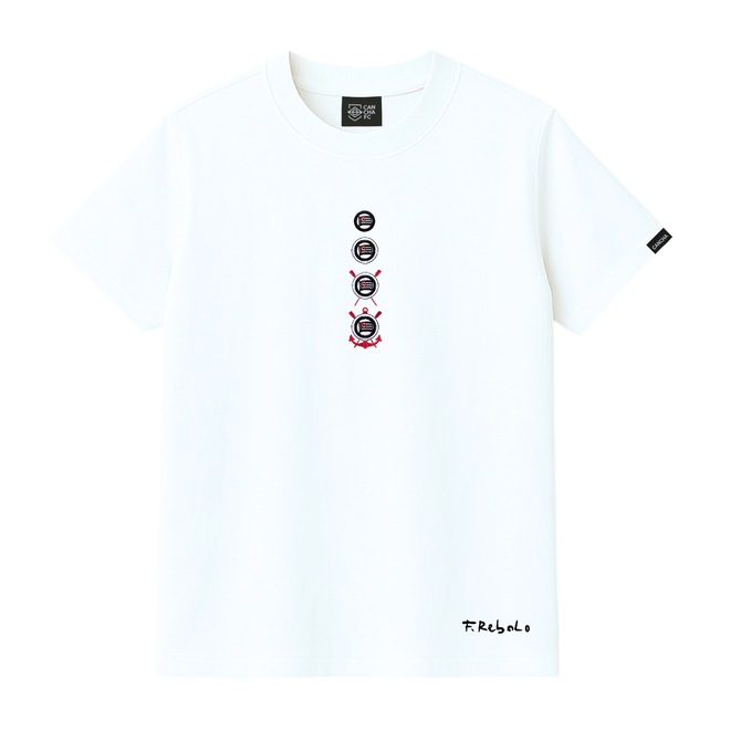 Camiseta Corinthians Evolução do Escudo por Rebolo Cancha FC Masculina - Foto 1