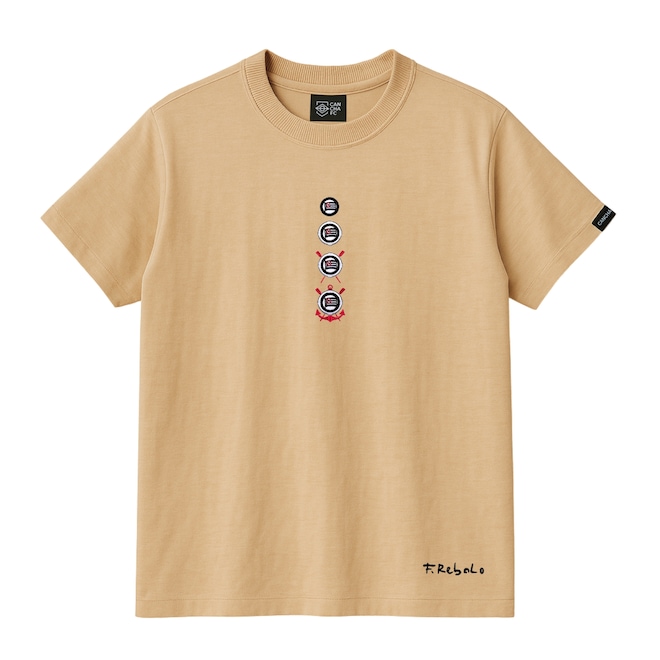 Camiseta Corinthians Evolução do Escudo por Rebolo Cancha FC Masculina - Foto 1