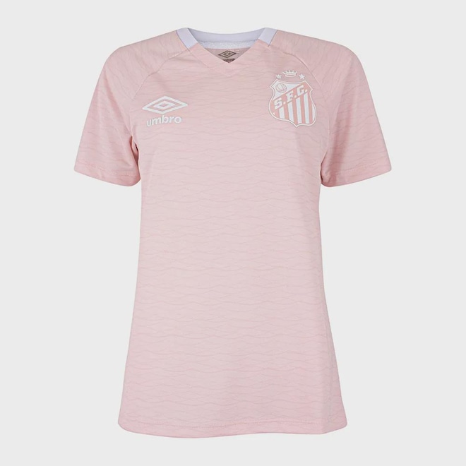 Camisa do Santos Outubro Rosa 25/26 Feminina Umbro - Foto 1