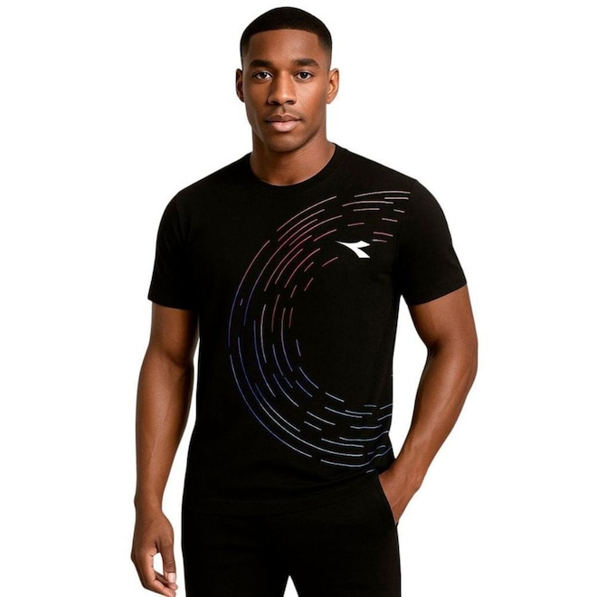 Camiseta Diadora Small Logo Vortex Masculina - Foto 1