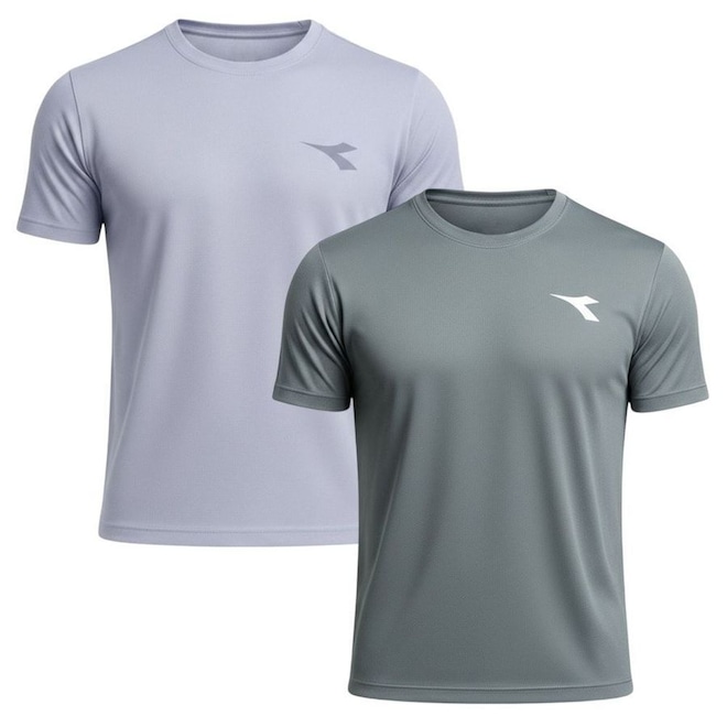 Kit 2 Camisetas Diadora Small Logo Masculina - Foto 1