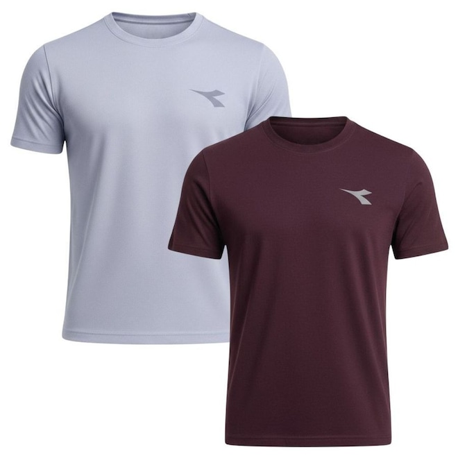 Kit 2 Camisetas Diadora Small Logo Masculina - Foto 1