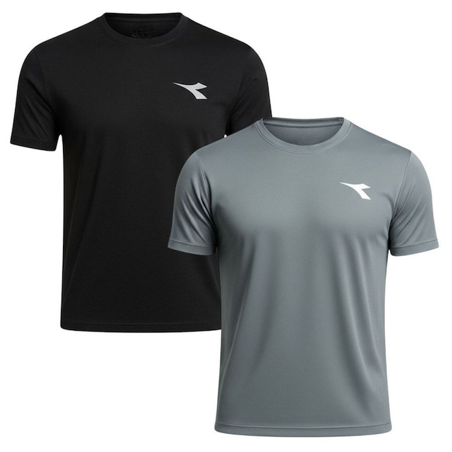 Kit 2 Camisetas Diadora Small Logo Masculina - Foto 1