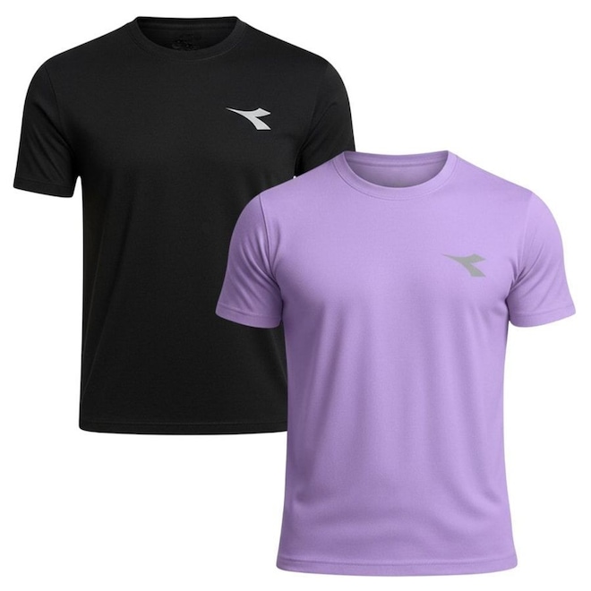 Kit 2 Camisetas Diadora Small Logo Masculina - Foto 1