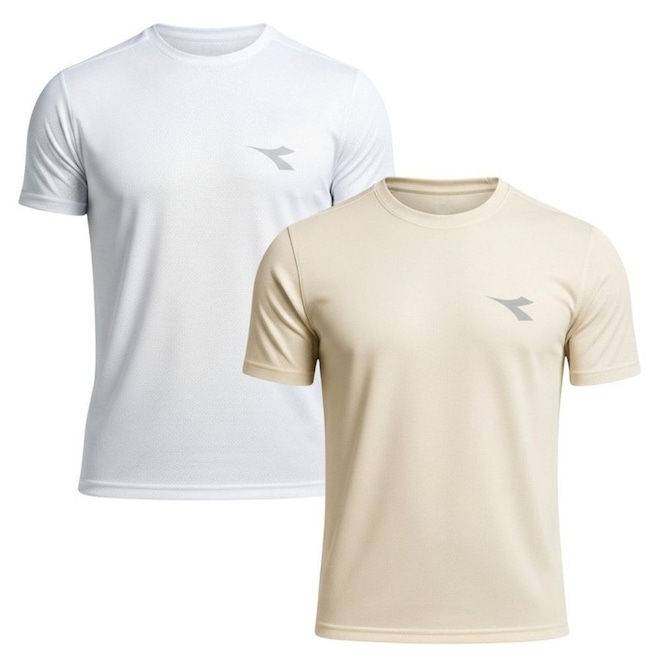 Kit 2 Camisetas Diadora Small Logo Masculina - Foto 1