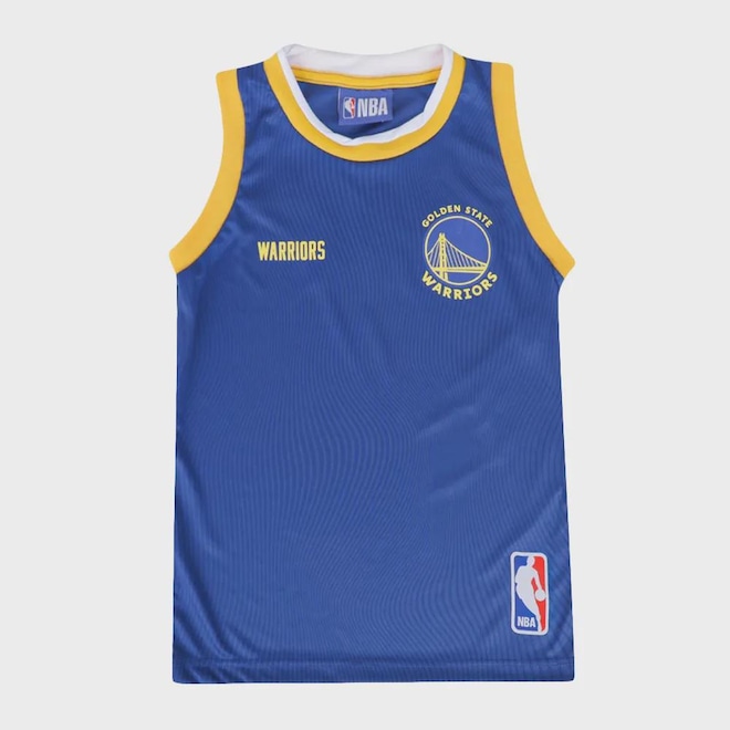 Camiseta Regata Braziline Golden State Warriors Blooming Infantil - Foto 1