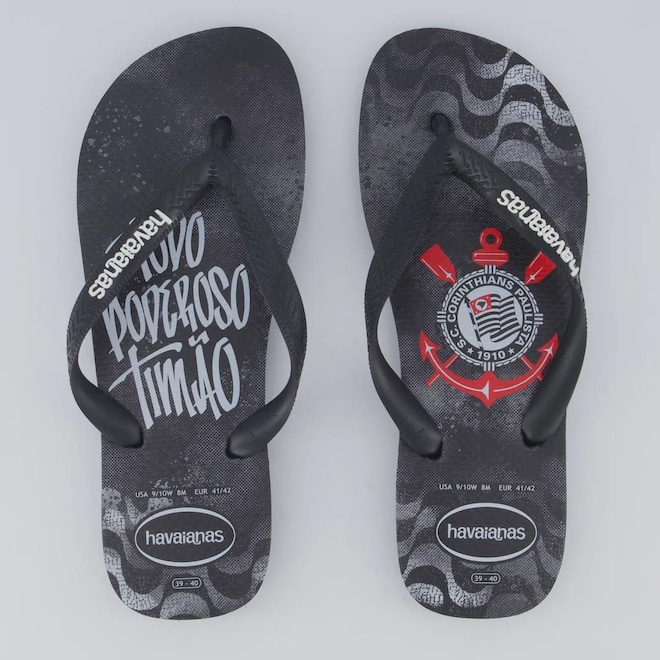 Chinelo Havaianas Corinthians Todo Poderoso Masculino - Foto 1
